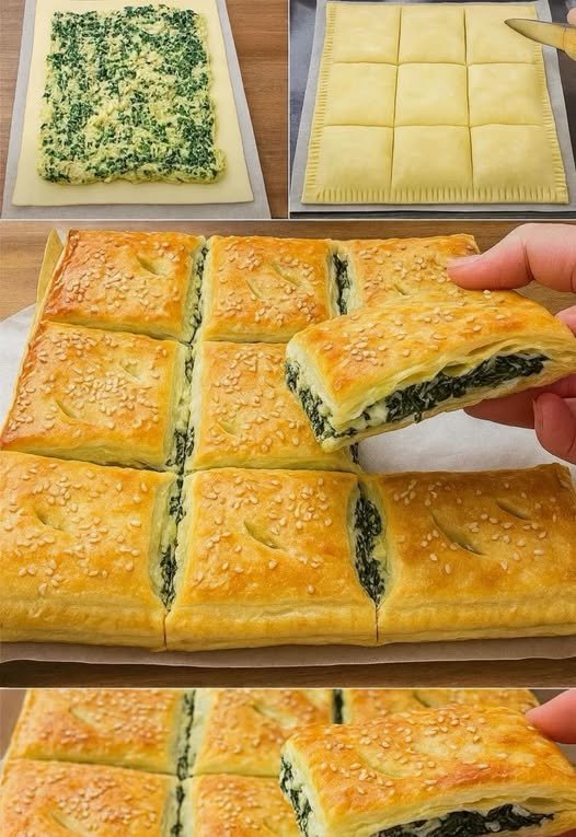 Spinach and Cheese Puff Pastry